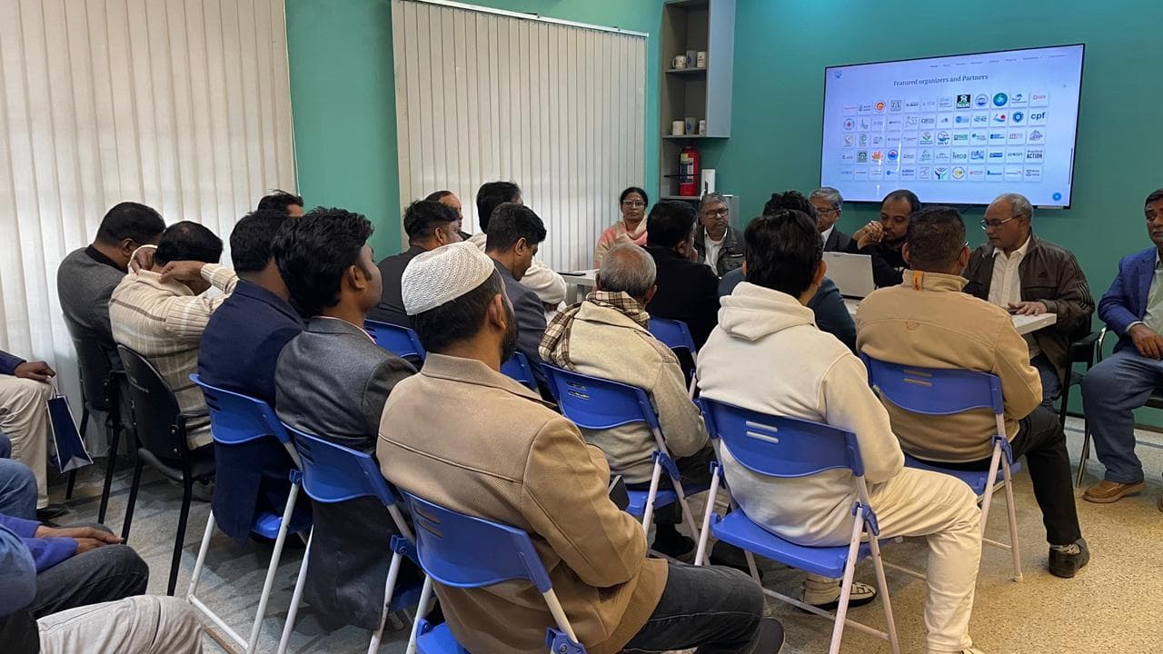 Participants presenting group findings