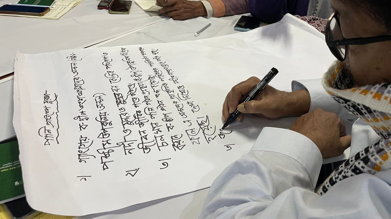 Participants presenting group findings